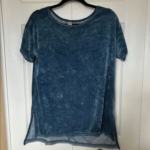 GreenTea Faux Velour Top